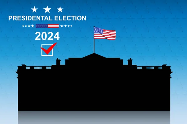 Баннер Президентских Выборов 2024 Года Вектор Eps10 — стоковый вектор