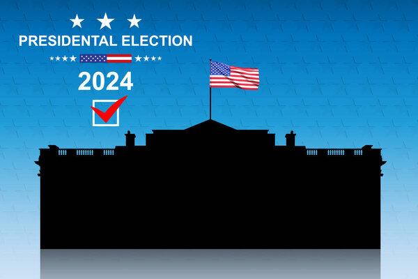 Presidental election 2024 Vote campaign banner. EPS10 vector