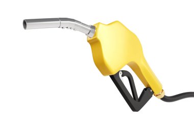 Yakıt hortumu, mazot, beyaz arka planda izole edilmiş gaz. 3d oluşturma