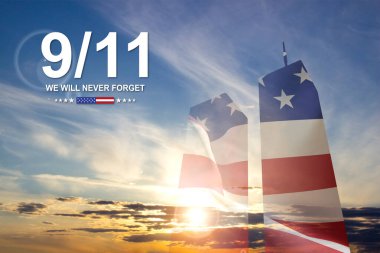 09.11.2001 Amerikan Vatanseverlik Günü afişi. Asla unutmayacağız.