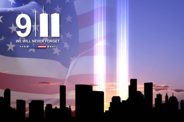 09.11.2001 Amerikan Vatanseverlik Günü afişi. Asla unutmayacağız.