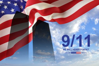 09.11.2001 Amerikan Vatanseverlik Günü afişi. Asla unutmayacağız.