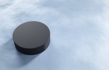 Buz hokeyi diski. 3d oluşturma
