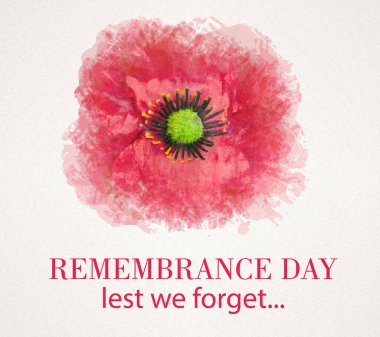 Suluboya kırmızı haşhaş. - Evet. Anma Günü, Anma Günü, Yeni Zelanda, Avustralya, Kanada ve İngiltere 'de Anzak Günü