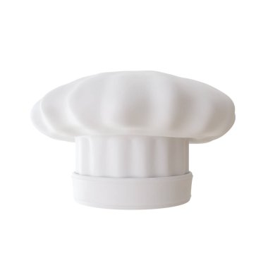 Şefin şapkası beyaz arka planda izole edilmiş. 3d oluşturma