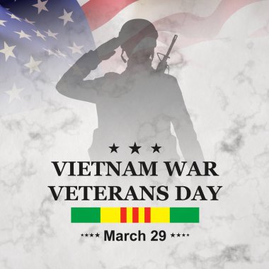 Ulusal Vietnam Savaş Gazileri Günü. 29 Mart 'ta ABD' de kutlandı. 3d oluşturma