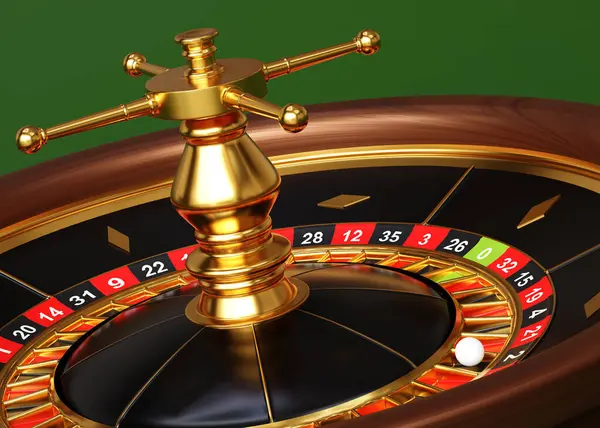 Top ile kumarhane ruleti. 3d oluşturma