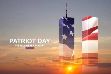09.11.2001 Amerikan Vatanseverlik Günü afişi. Asla unutmayacağız.
