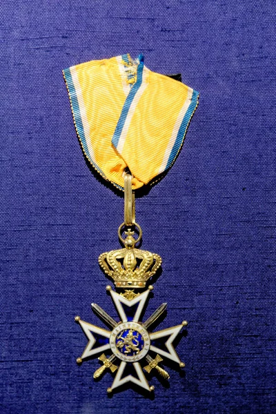 Medallas Militares Británicas Segunda Guerra Mundial Museo Historia Cardiff Glamorgan — Foto de Stock