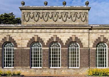 Margam Country Park 'taki 18. yüzyıl portakalları. Margam Country Park, Margam, Port Talbot, Güney Galler, Birleşik Krallık - 15 Ekim 2022