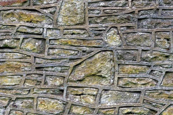 異なるサイズの石と古い壁のテクスチャ 古い壁の詳細 — ストック写真