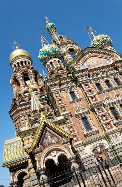 Aziz Petersburg Rusya Dökülen Kan Üzerine Kurtarıcımızın Kilisesi Nin Süslü — Stok fotoğraf