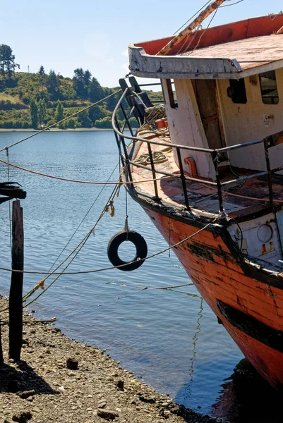 Fishing Boats Golfo Ancud Castro Bay Chilo Island Chile Lake — Stock Photo, Image