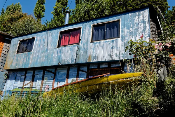 Pohled Město Castro Ostrov Chilo Chilské Lake District Února 2014 — Stock fotografie
