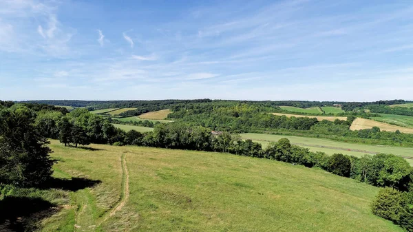 Aerial View West Wycombe Landscape Dashwood Mausoleum Hill West Wycombe — Stock fotografie