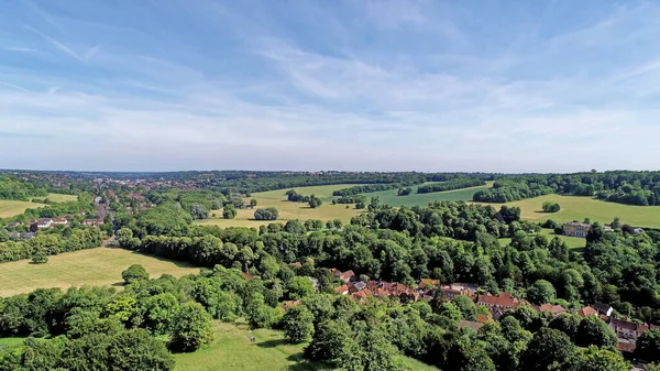 Aerial View West Wycombe Landscape Dashwood Mausoleum Hill West Wycombe — Stock Photo, Image