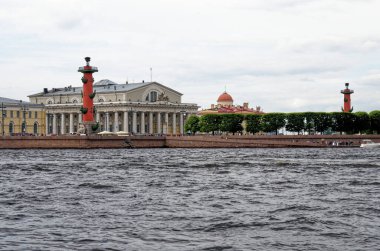 Neva Nehri 'nin seti, Kunstkamera, Saint Petersburg, Rusya. 24 Haziran 2011