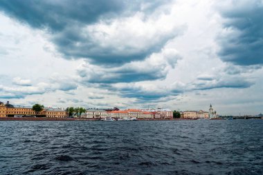 Neva Nehri 'nin seti, Kunstkamera, Saint Petersburg, Rusya. 24 Haziran 2011