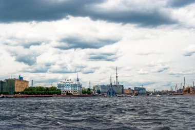 Doğrusal kruvazör Aurora, Ekim devriminin sembolü, Saint Petersburg, Rusya. 24 Haziran 2011