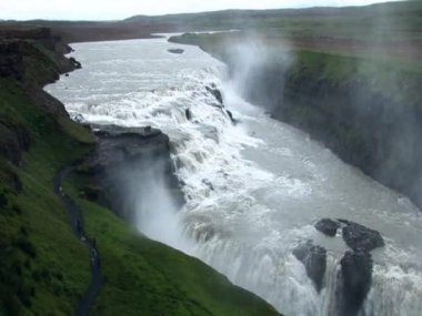 İzlanda Altın Daire Gulfoss. Golden Falls - Avrupa Seyahat Hedefi 22.07.2012