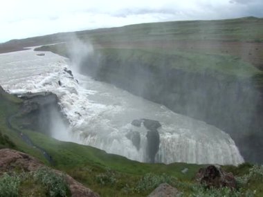 İzlanda Altın Daire Gulfoss. Golden Falls - Avrupa Seyahat Hedefi 22.07.2012