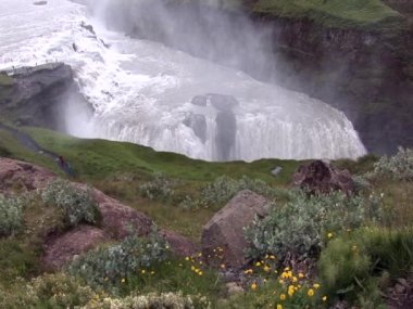 İzlanda Altın Daire Gulfoss. Golden Falls - Avrupa Seyahat Hedefi 22.07.2012