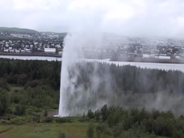 Reykjavik Islanda Estate Punto Riferimento Importante Nella Capitale Islandese 2012 — Video Stock