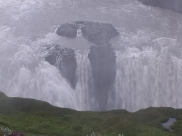 Zlanda Altın Daire Gulfoss Golden Falls Avrupa Seyahat Hedefi 2012 — Stok video