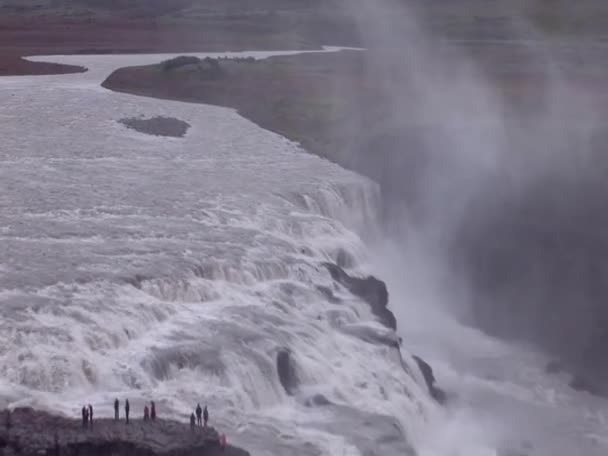 Islândia Golden Circle Gullfoss Golden Falls Destino Viagem Europa 2012 — Vídeo de Stock