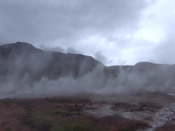 Islândia Geysir Golden Circle Europa Destino Viagem Vistas Mais Famosas — Vídeo de Stock