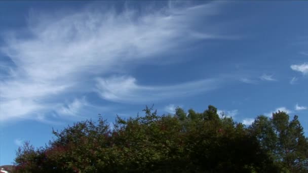 Scena Naturii Scurgerea Timpului Cerul Albastru Norii Trecerea Timpului Cer — Videoclip de stoc