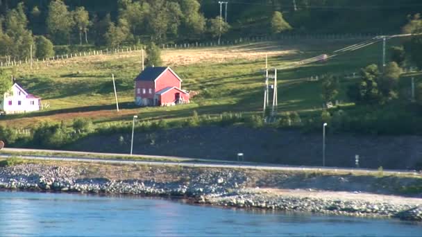 Norvegia Regione Tromso Navigando Una Giornata Estiva Attraverso Fiordi Norvegesi — Video Stock