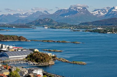 View of Alesund from Fjellstua, Mt. Aksla Mountain Top, Alesund, Norway, More og Romsdal, Scandinavia, European - 10th of July 2012