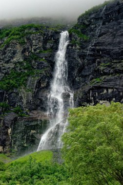 Travel destination Norway. Jostedalsbreen National Park - Waterfall - Europe travel destination Norway 12th of June 2012