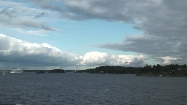 View of Baltic Sea - Sweden - MS Silja Symphony cruiseferry Sail away in Stockholm Archipelago - 9th of August 2012