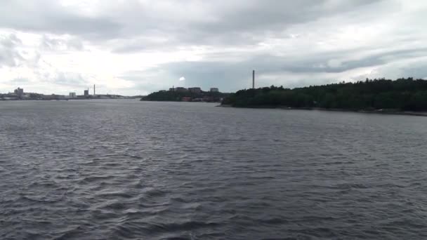 Вид Балтійське Море Швеція Саїл Архіпелаг Стокгольм — стокове відео