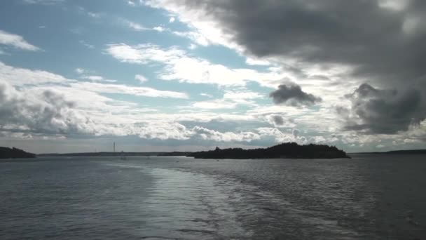 View Baltic Sea Sweden Sail Away Stockholm Archipelago — Stockvideo
