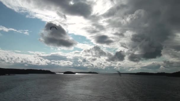 Vue Sur Mer Baltique Suède Naviguez Dans Archipel Stockholm — Video
