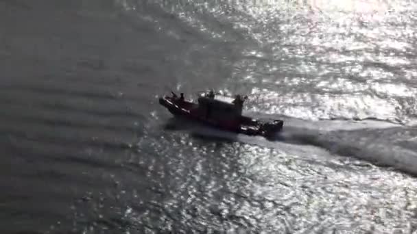 Barco Patrulha Guarda Costeira Dos Eua San Diego Eua — Vídeo de Stock