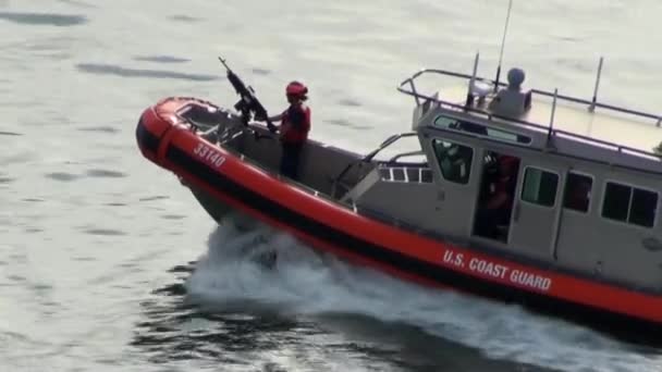 Coast Guard Patrol Boat San Diego Usa — Stock Video