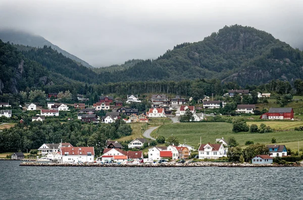 Gyönyörű Nyári Táj Mentén Partvonal Fjordok Lysefjord Stavanger Közelében Rogaland — Stock Fotó