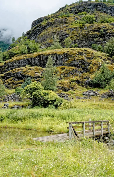 Reisbestemming Noord Europa Zicht Het Flam Landschap Noorwegen Prachtig Uitzicht — Stockfoto
