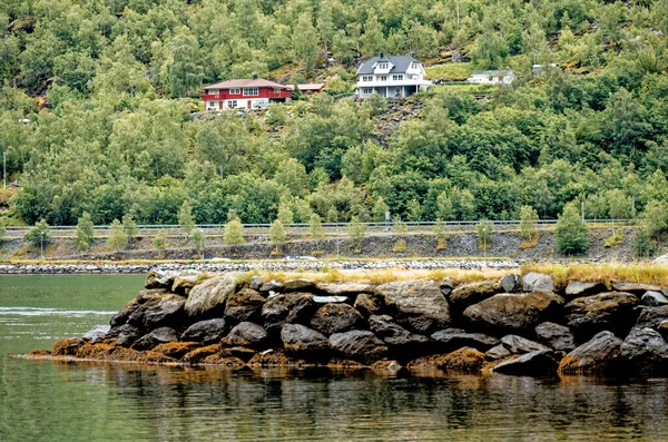Utazási Célpont Európa Északi Részén Kilátás Flam Táj Norvégia Gyönyörű — Stock Fotó