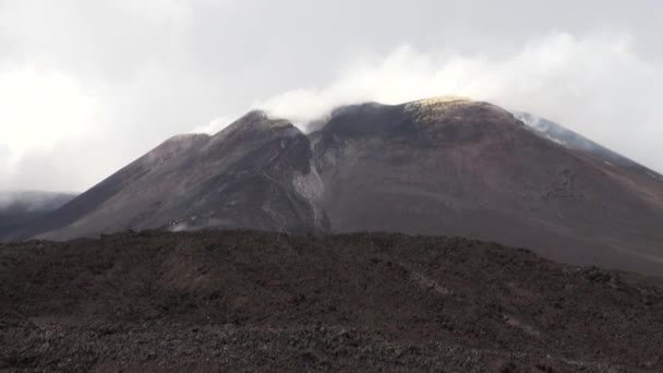 Vulcão Etna Província Catania Sicília Itália Paisagem Declive Vulcão Etna — Vídeo de Stock