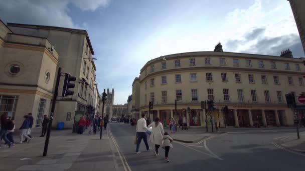 Destino Viaje Reino Unido Calle Centro Ciudad Bath Somerset Inglaterra — Vídeos de Stock