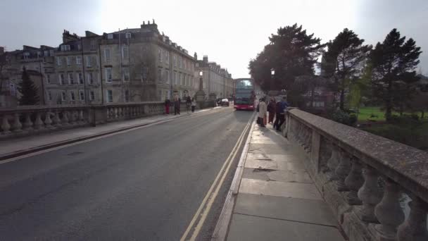 Destinație Călătorie Marea Britanie Strada Centrul Orașului Bath Somerset Anglia — Videoclip de stoc