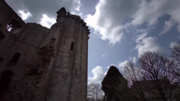 Κάστρο Nunney Και Τάφρος Στο Χωριό Nunney Χτίστηκε 1370 Από — Αρχείο Βίντεο