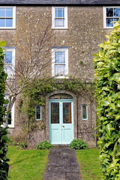 Casa Velha Vila Nunney Dia Ensolarado Somerset Inglaterra Reino Unido — Fotografia de Stock