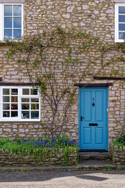 Vecchia Casa Nel Villaggio Nunney Una Giornata Sole Somerset Inghilterra — Foto Stock