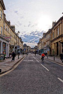 Seyahat güzergahı Birleşik Krallık - Bath City Center, Somerset, İngiltere - 8 Nisan 2023